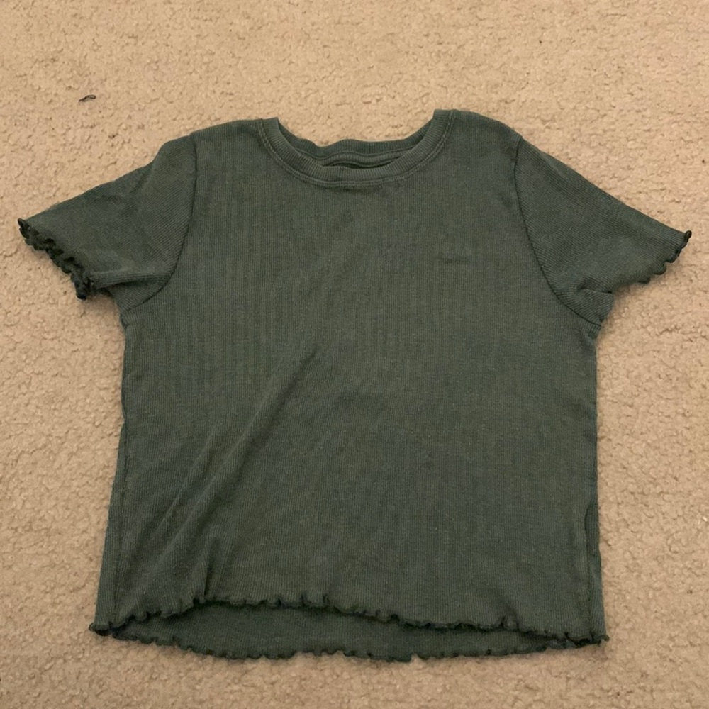 aerie green tight tee xs